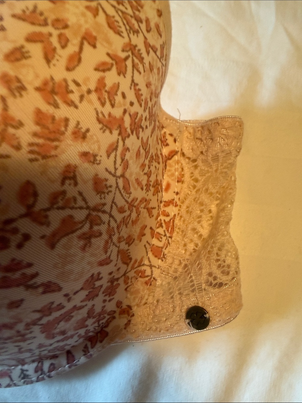 Lucky Brand Floral Lace T-Shirt Bra - Pink/Beige - Picture 8 of 9